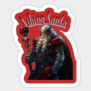 Viking Santa Sticker